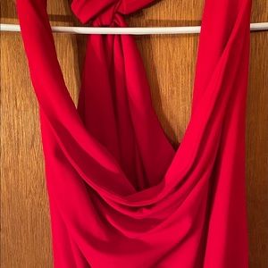 Red PLAYBOY tie around the neck top